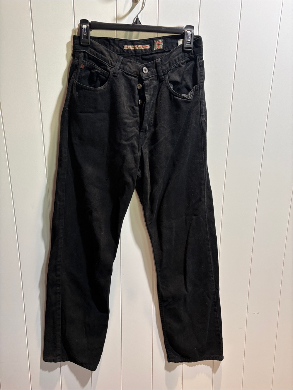 A Gold E. Event Barbee black denim straight loose leg fit 29